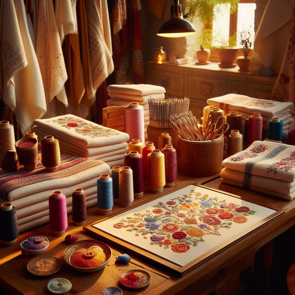 Panos de prato bordados