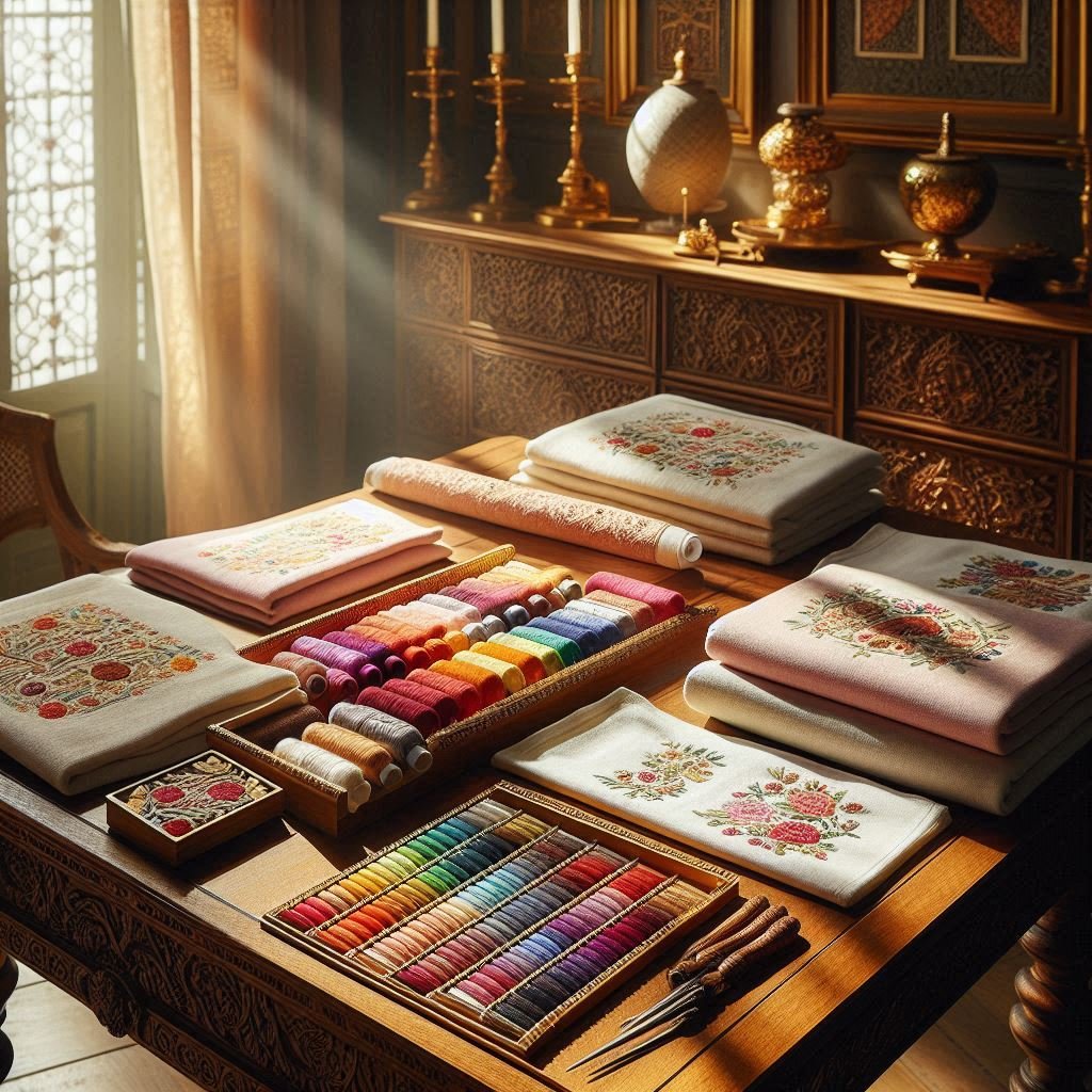 Toalhas de banho bordadas