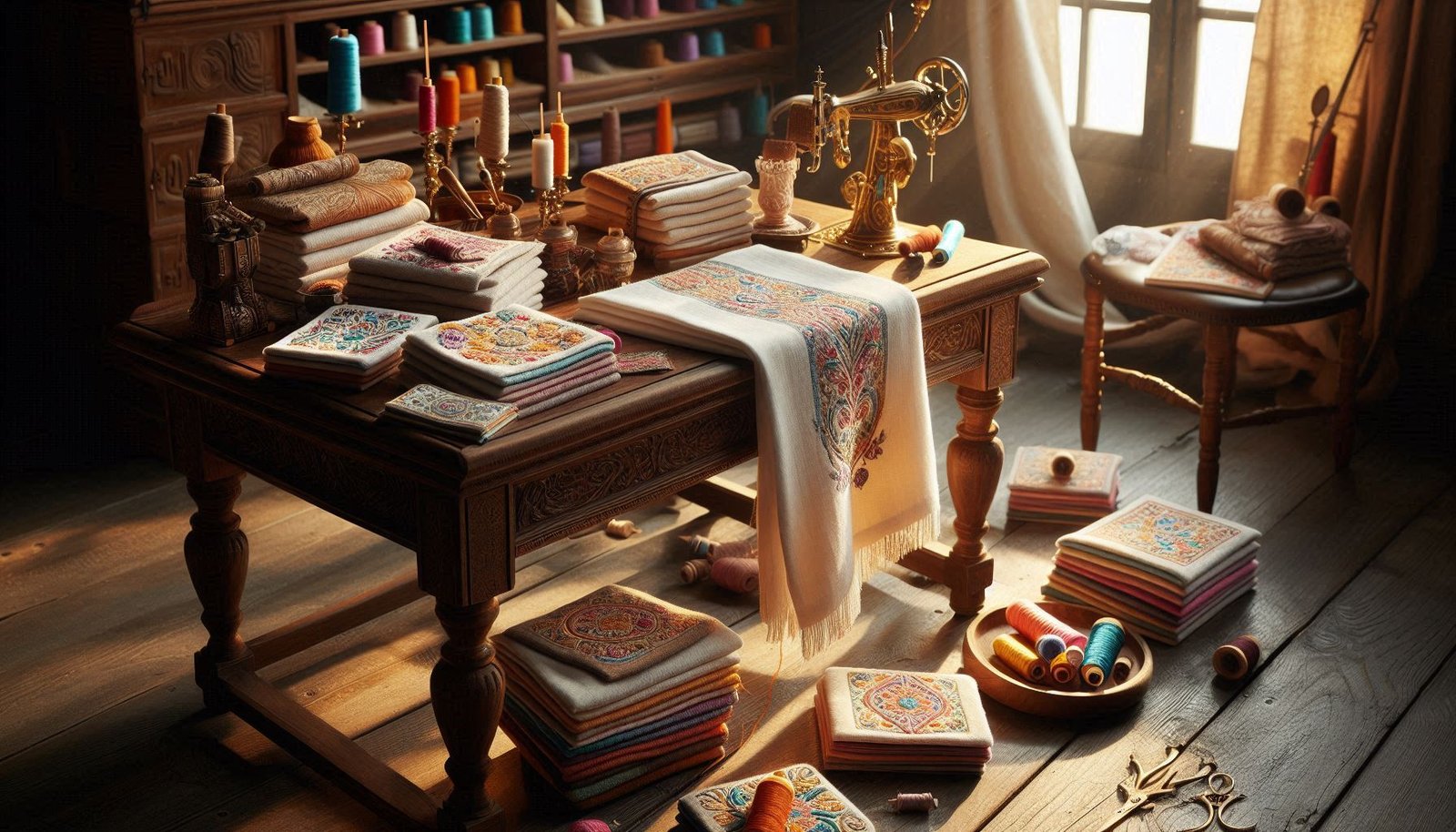 Toalhas de banho bordadas